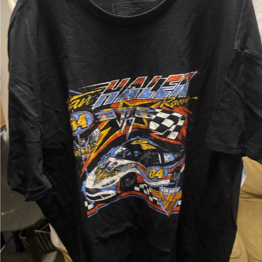 Black Van Halen Racing Graphic T-Shirt